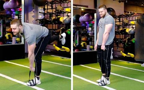 Mgbatị otu ụkwụ Romanian Deadlift