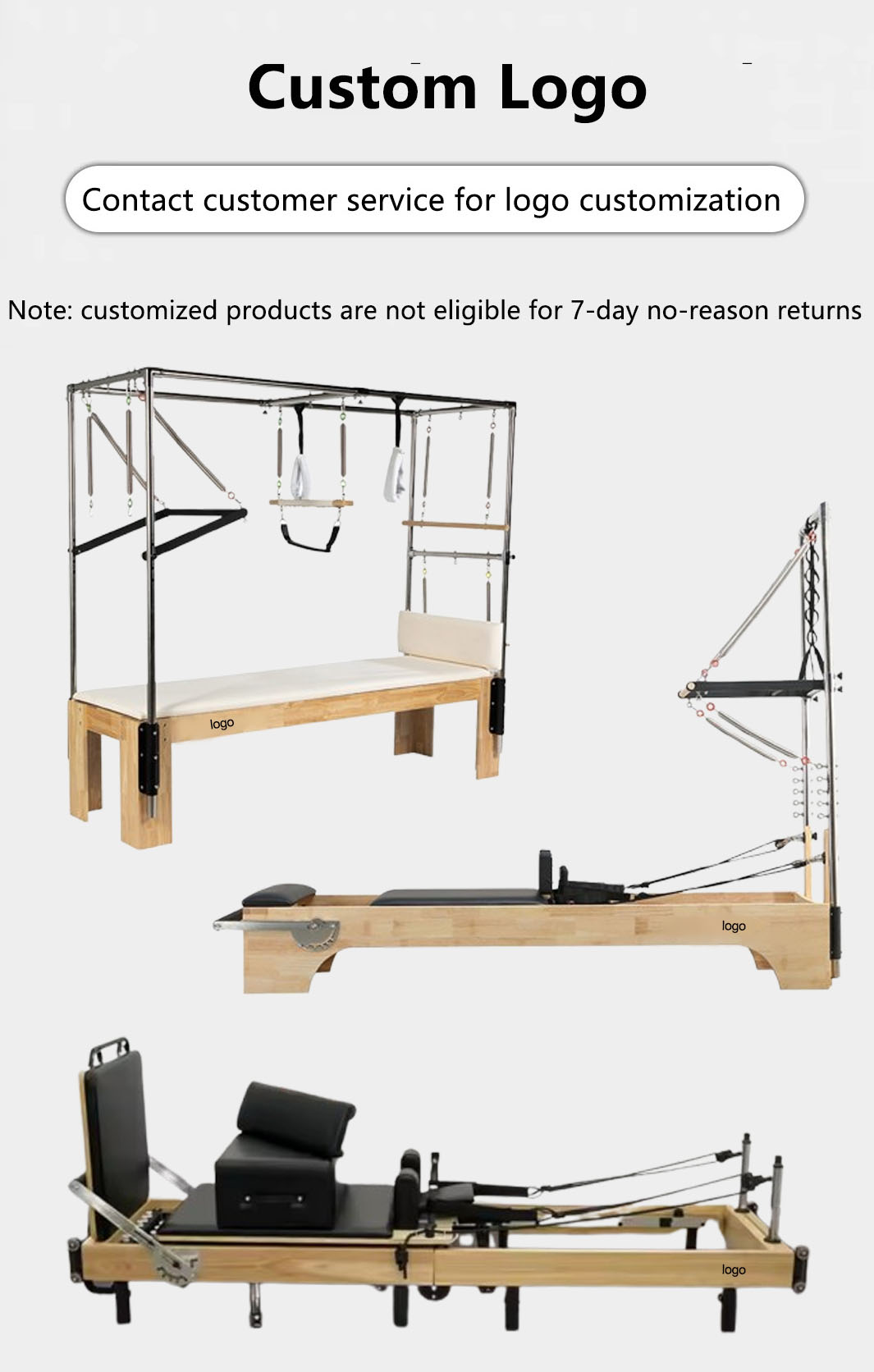 Foldable Oak Wood Pilates Reformer  (12)
