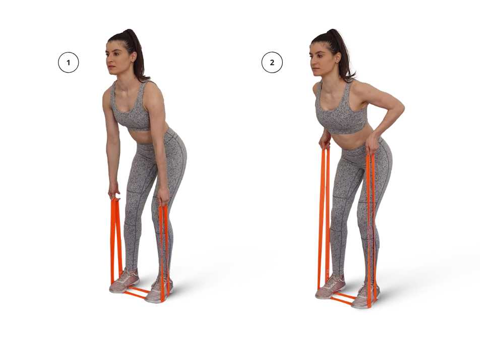 Standing Row with Resistance Band