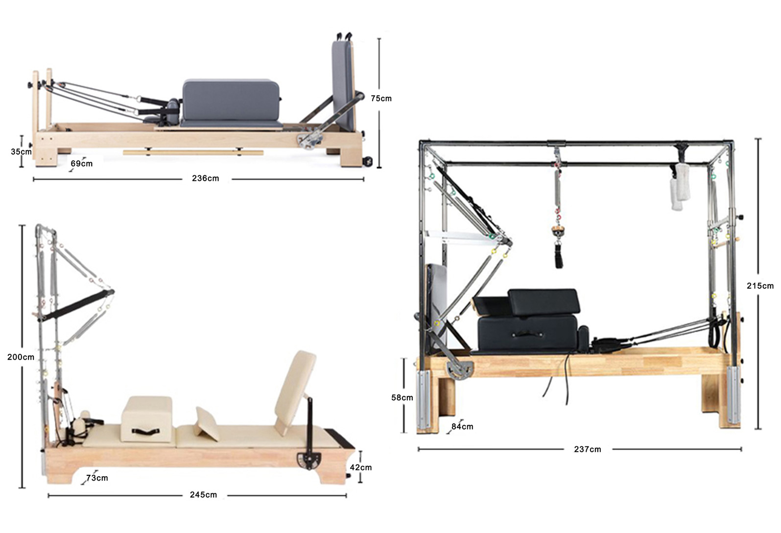 pilates bed size