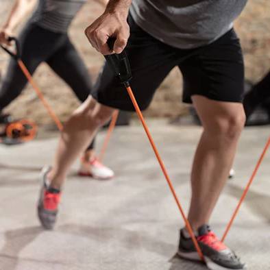 walking with resistance bands